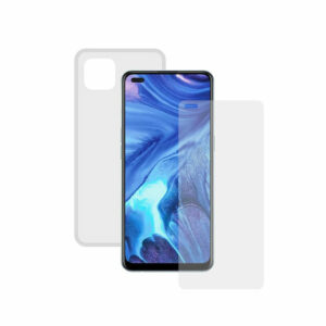 Bildschirmschutz aus Hartglas fürs Handy + Hülle für Handys Oppo Reno 4Z Contact Durchsichtig